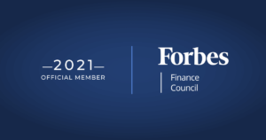 Forbes Finance Council Official Member 2021 badge.