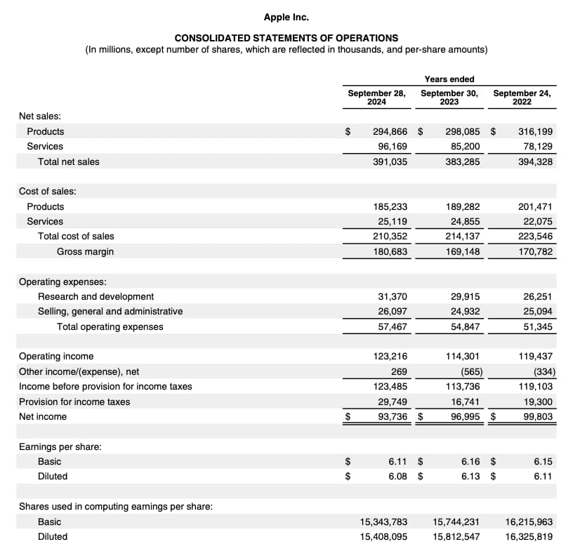 Profit and Loss Statement Example