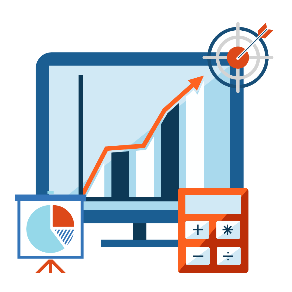 Outsourced CFO Services Illustration of financial graph